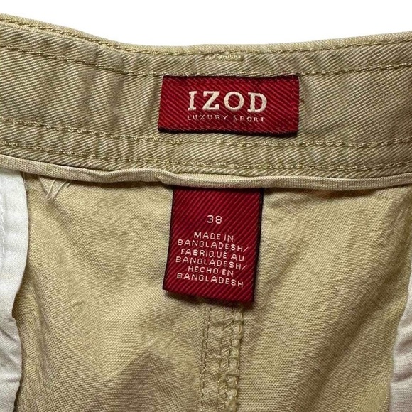 Men’s Izod Khaki Shorts - 100% Cotton - Size 38, Casual, Summer, Preppy - Picture 8 of 10